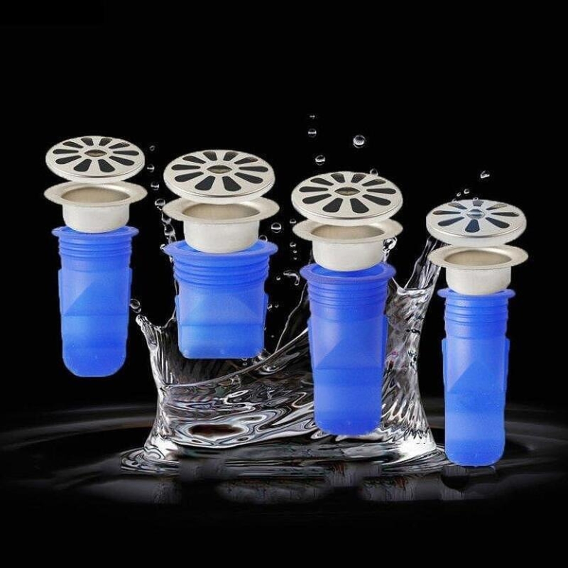 НЕМСКИ Предпазител против миризми за сифони 2бр. + ЛЕД ФЕНЕР