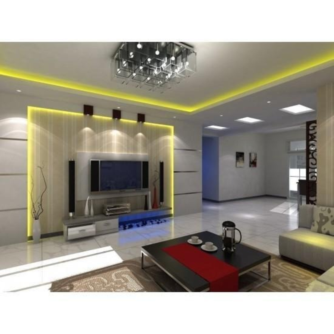 НЕМСКА LED ЛЕНТА ЦВЕТНА RGB - 5м. Водоустойчива + дистанционно + ЛЕД ФЕНЕР