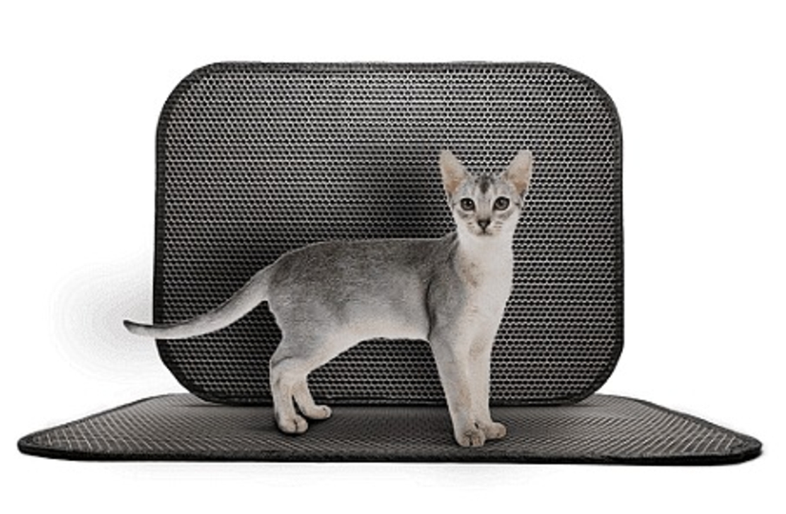 НЕМСКА Постелка за котешка тоалетна, TriedThings, Сив, 50 x 40 cm + ЛЕД ФЕНЕР
