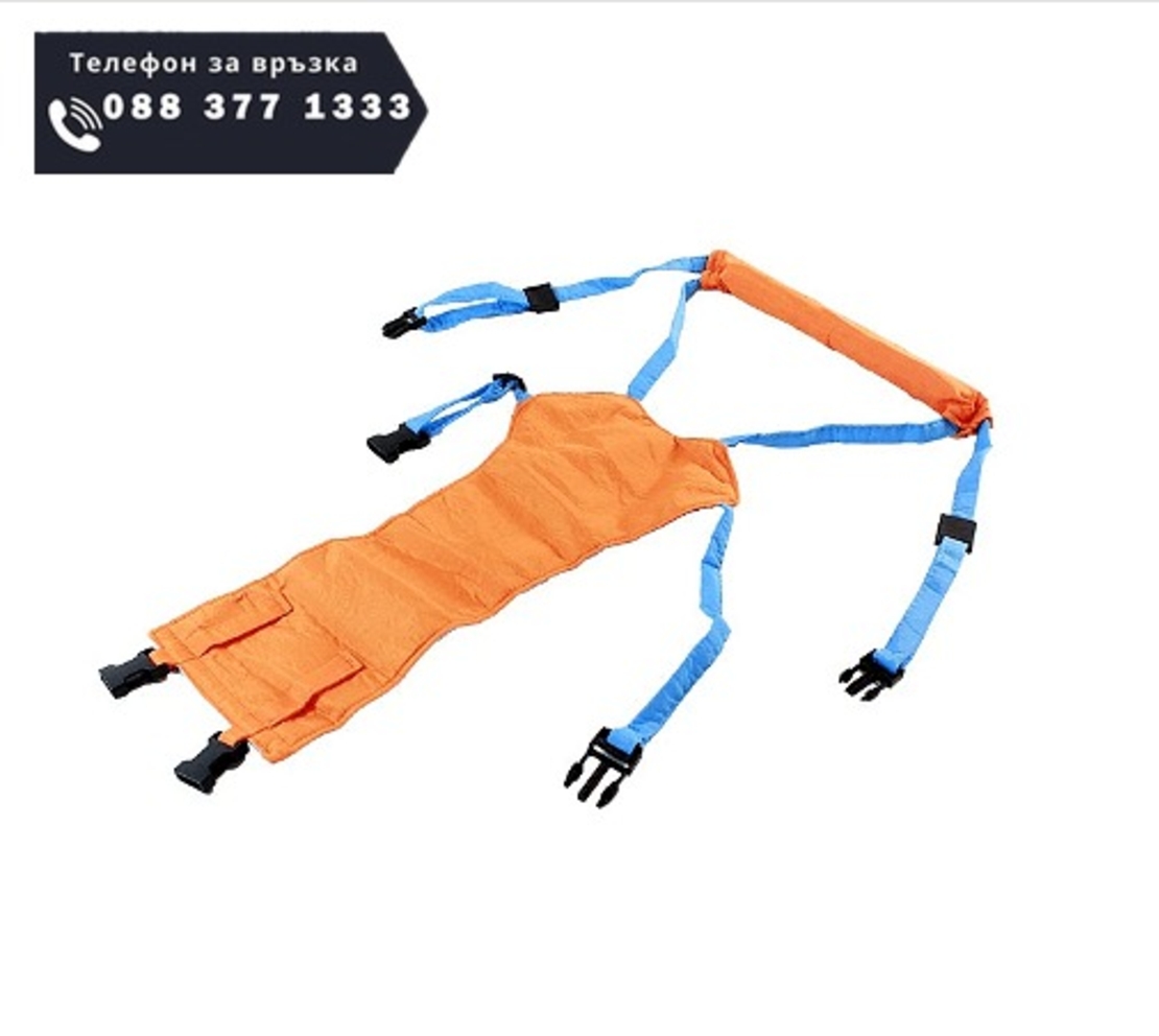 НЕМСКИ Колан за прохождане, 10+ месеца, Син/Оранжев + ЛЕД ФЕНЕР