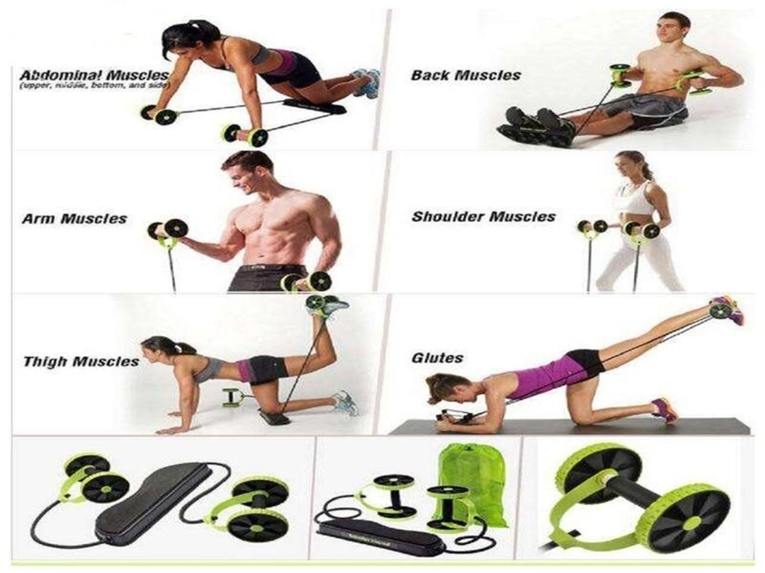 НЕМСКИ Уред за домашен фитнес Revoflex Xtreme + ЛЕД ФЕНЕР..