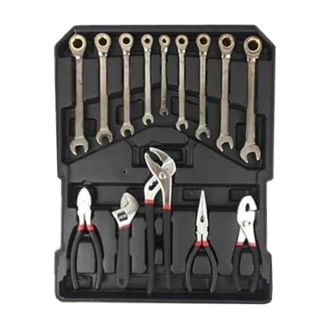 НЕМСКИ Куфар с Инструменти 499 части на колела STAHL MAYER. Tресчотка, тресчотни ключове, отвертки. + ЛЕД ФЕНЕР