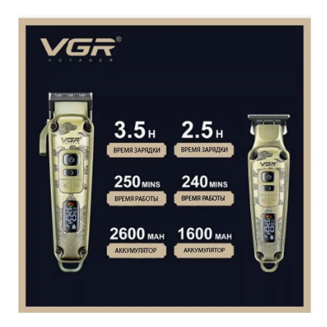 НЕМСКИ VGR V-643 – Професионален Комплект За Подстригване 2 В 1