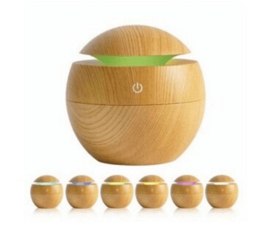 НЕМСКИ Мини USB арома дифузер и овлажнител за въздух с елегантен дизайн + ЛЕД ФЕНЕР