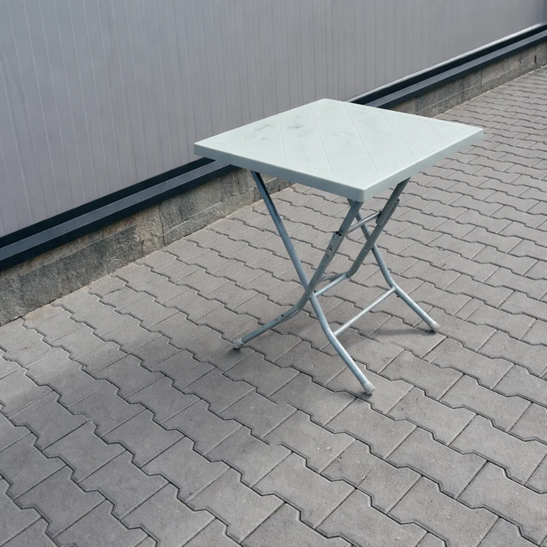 НЕМСКА Квадратна Градинска Маса 80×80 см Eyfel + ЛЕД ФЕНЕР