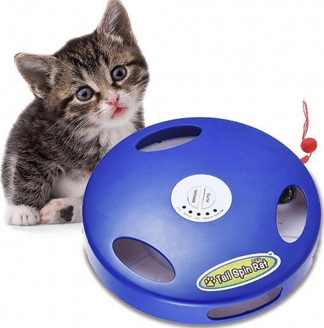 НЕМСКА Интерактивна играчка за котки “Хвани опашката на мишката“ + ЛЕД ФЕНЕР