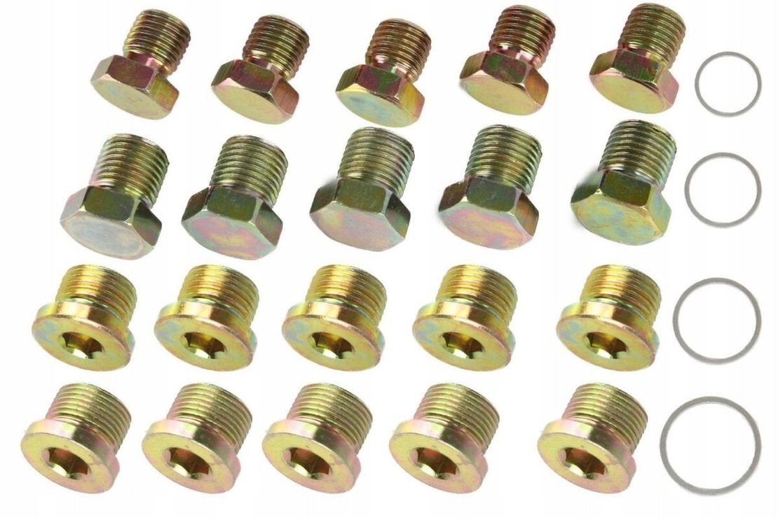 НЕМСКИ Комплект за ремонт на пробки на картер Mar-Pol M57609 64 части + ЛЕД ФЕНЕР