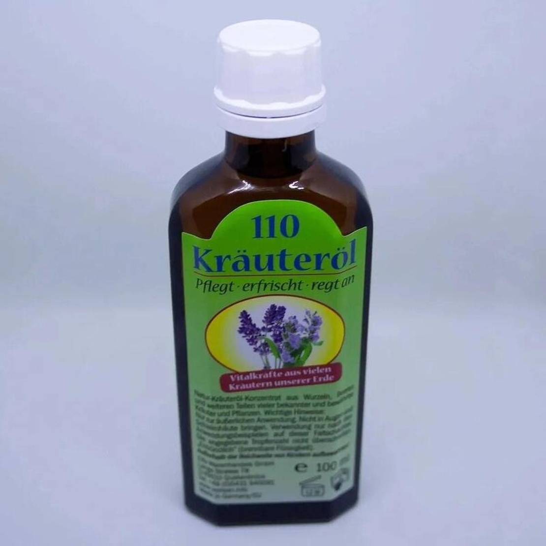 НЕМСКО Масажното масло от 110 билки Krauterol Germany + ЛЕД ФЕНЕР