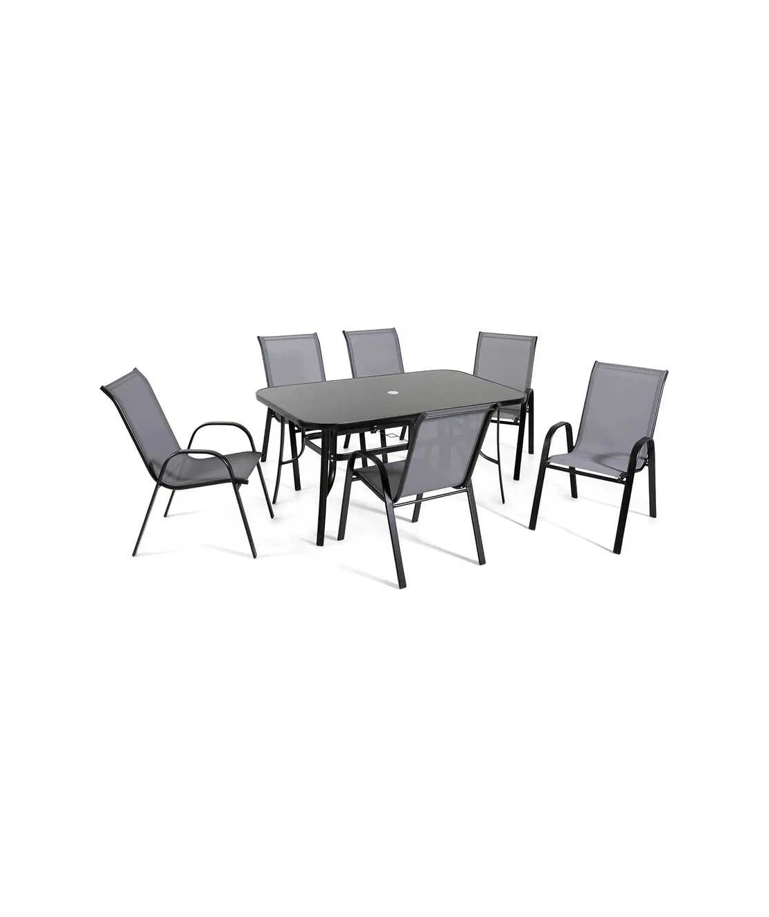 Градински комплект - маса + 6 стола + Подарък ЛЕД ФЕНЕР