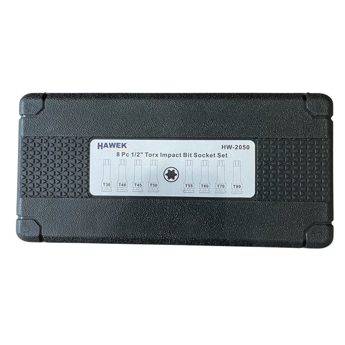 НЕМСКИ УДАРНИ БИТОВЕ КОМПЛЕКТ 1/2 – ТОРКС 8 ЧАСТИ HAWEK HW-2050 + ЛЕД ФЕНЕР