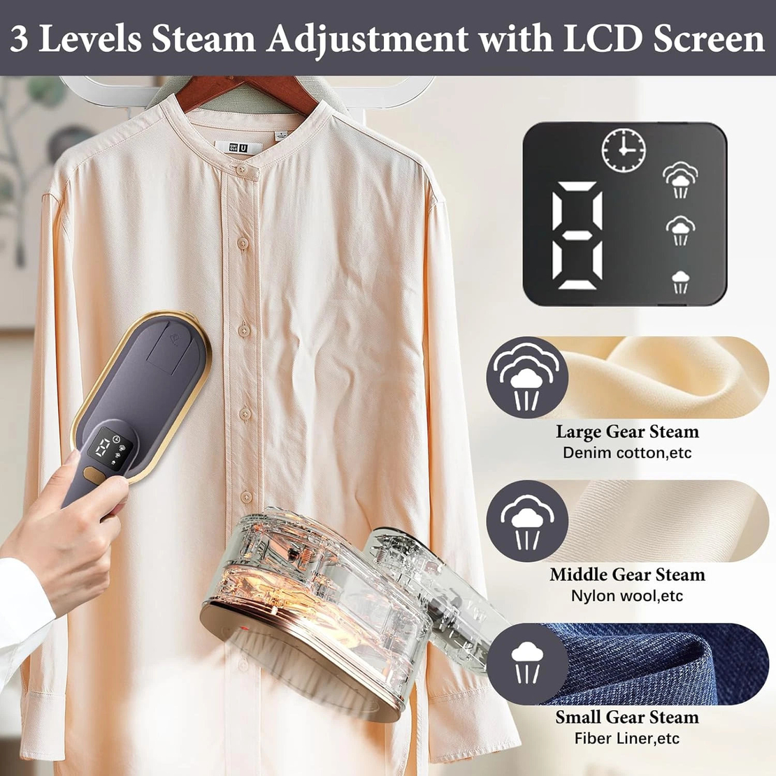 НЕМСКА Парна Ръчна Ютия С Отпаривател 2000W + Подарък ЛЕД ФЕНЕР