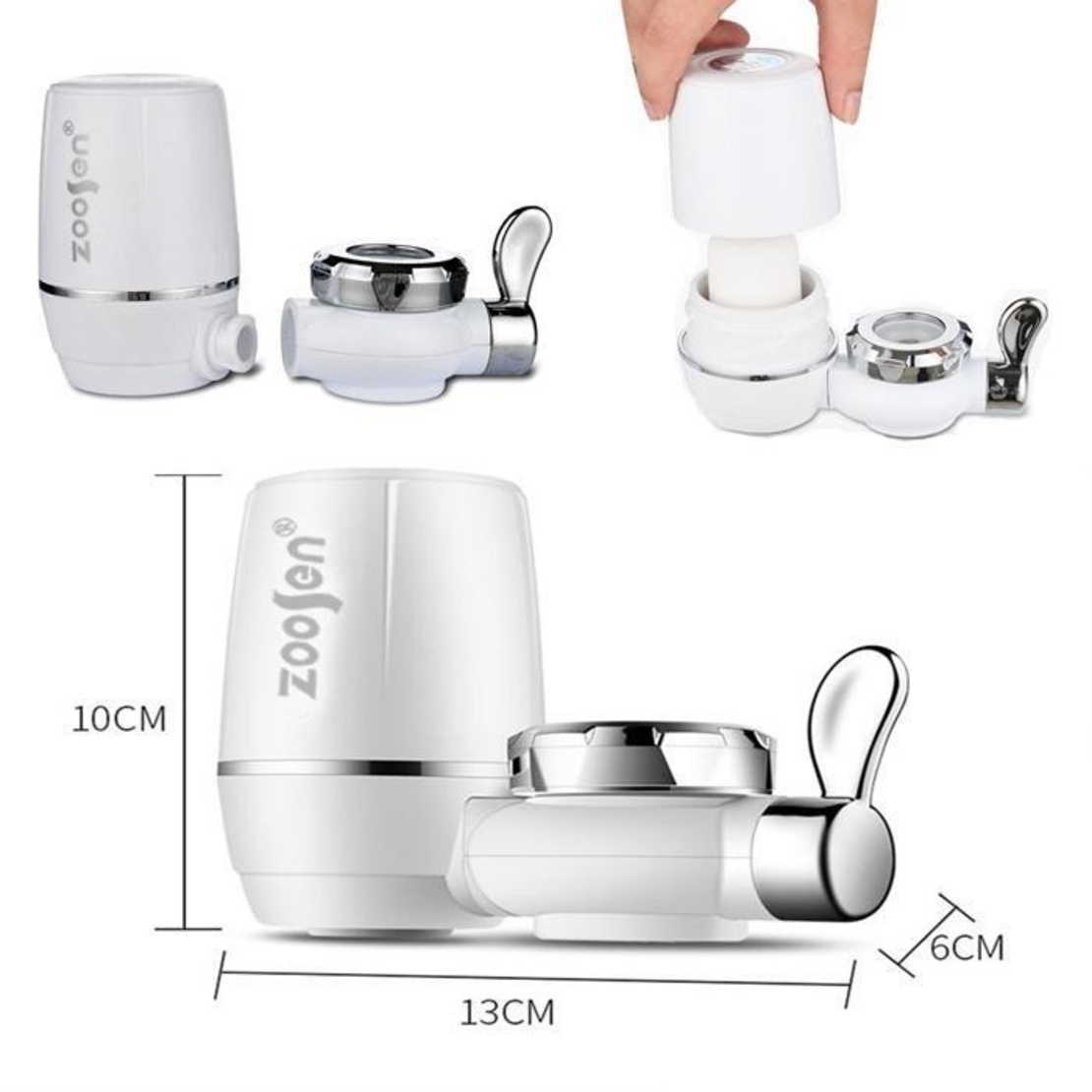 НЕМСКИ Пречиствател за вода Water Faucet Антибактериален филтър + ЛЕД ФЕНЕР