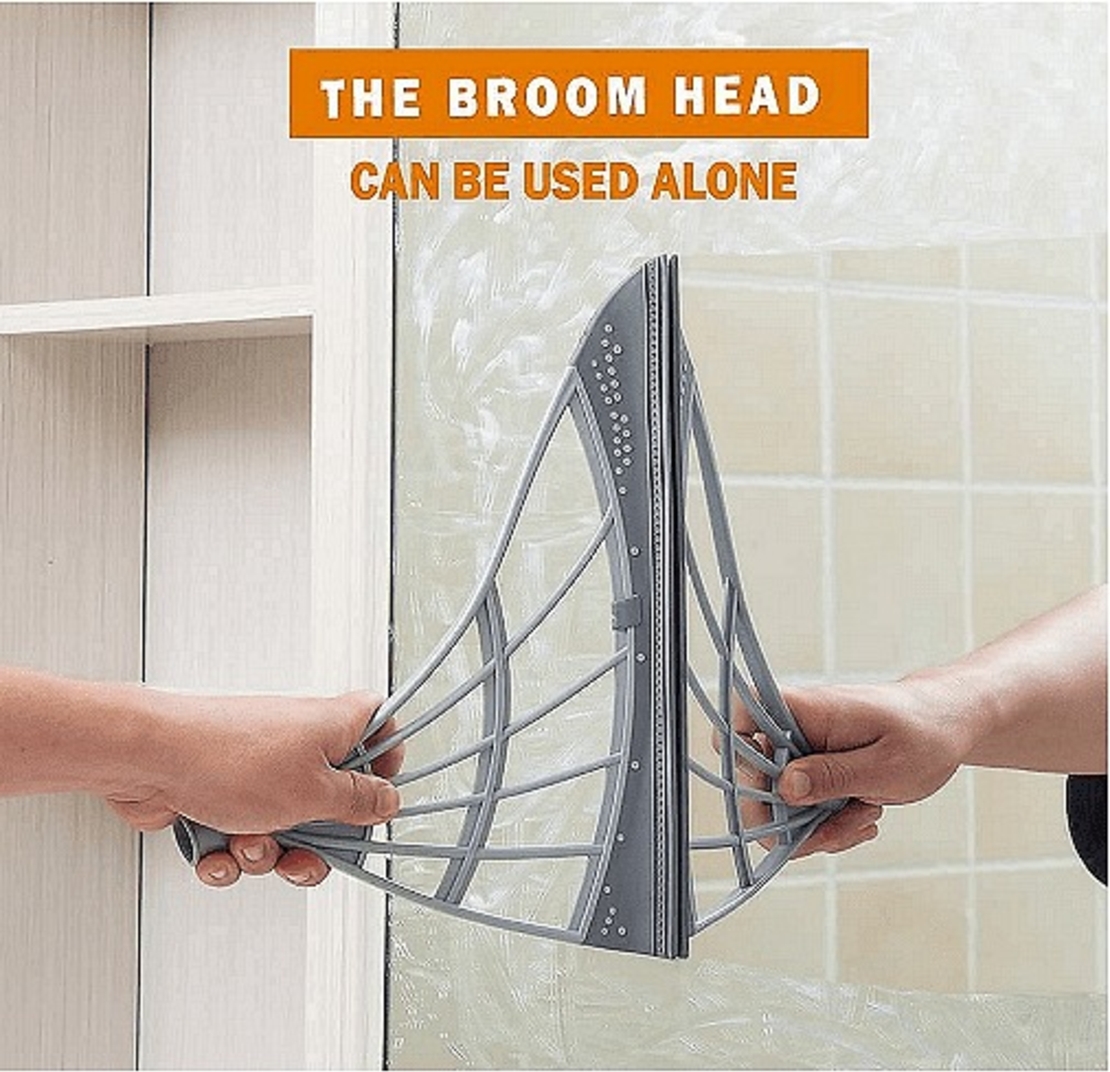 НЕМСКО Мултифункционална метла - гребло 2 в 1, Извънредно дългата дръжка + ЛЕД ФЕНЕР