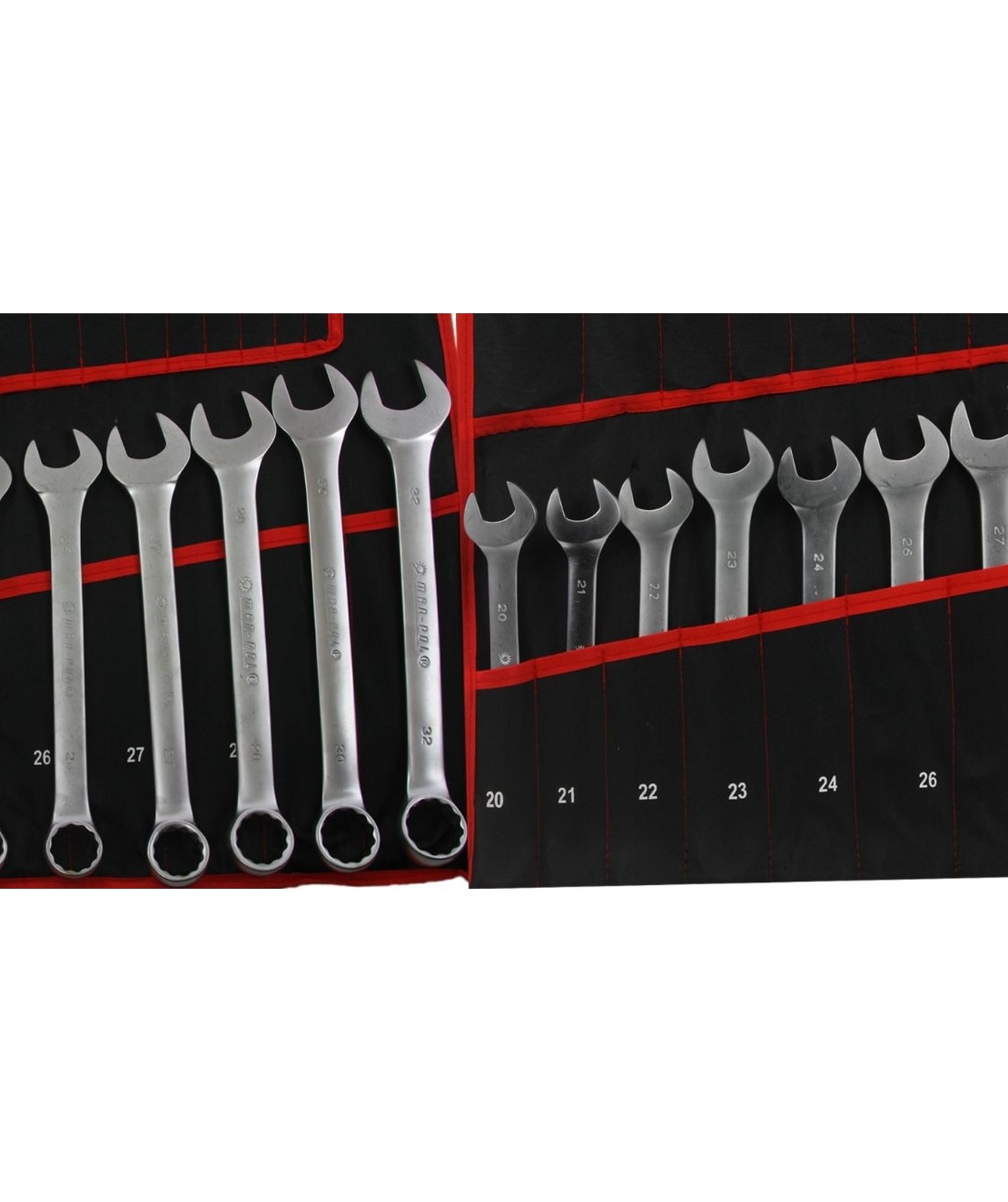 НЕМСКИ Полски Комплект Комбинирани Ключове 47 части MAR-POL + ЛЕД ФЕНЕР