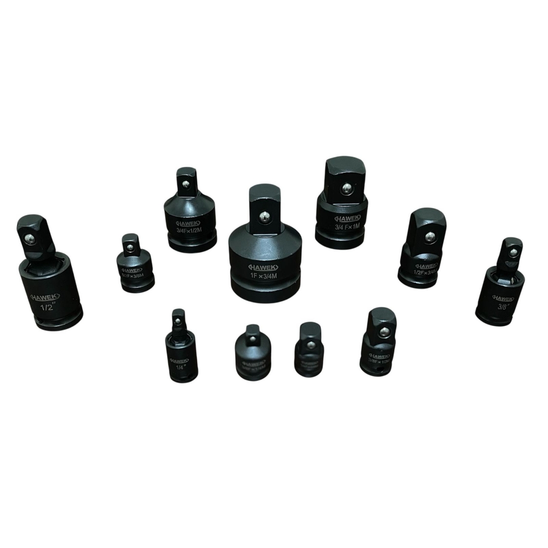 НЕМСКИ Ударни Преходници И Карета За Гедоре 11 Части HAWEK + ЛЕД ФЕНЕР