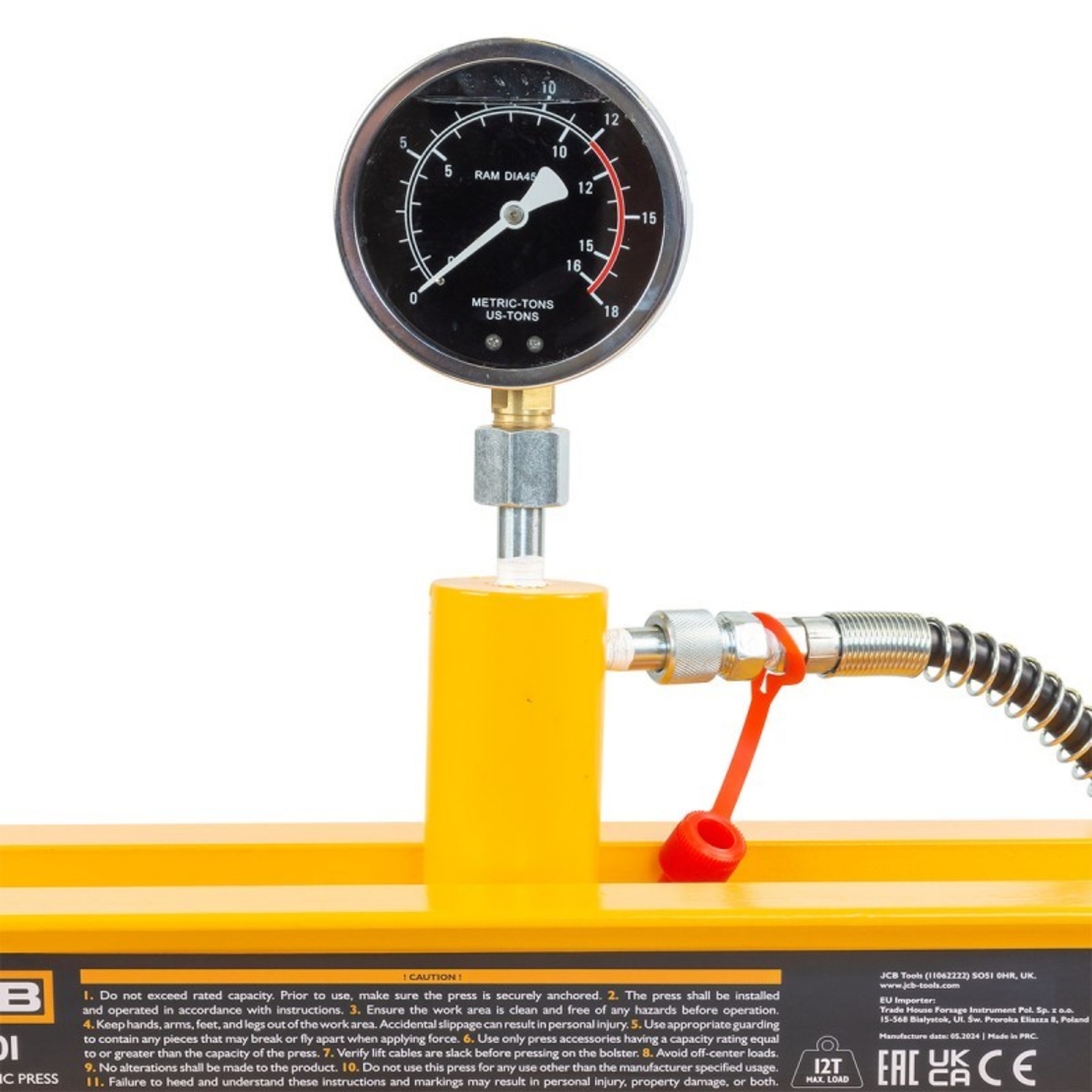 НЕМСКА Хидравлична Преса 12 тона с Манометър JCB TY12001 + ЛЕД ФЕНЕР