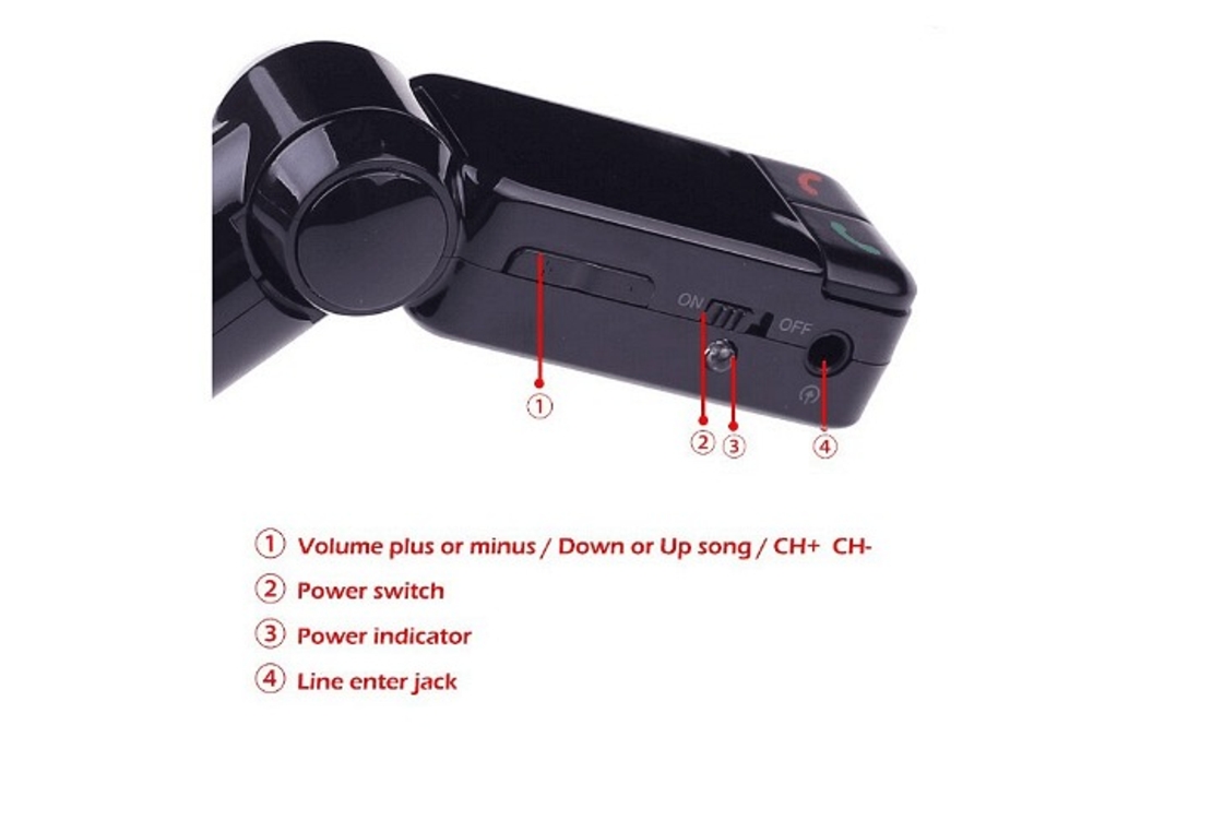НЕМСКО Bluetooth зарядно устройство за кола и mp3 плейър, Стерео технология, Захранване за автомобилна запалка + ЛЕД ФЕНЕР