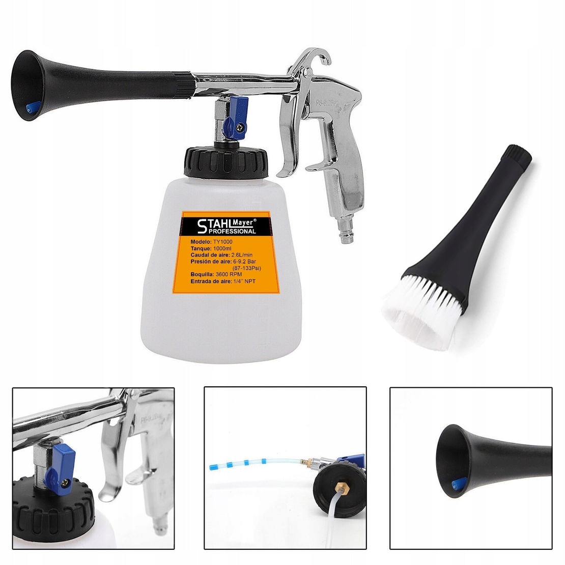 НЕМСКИ Пистолет за професионално пране и почистване Торнадор STAHLMAYER + ЛЕД ФЕНЕР