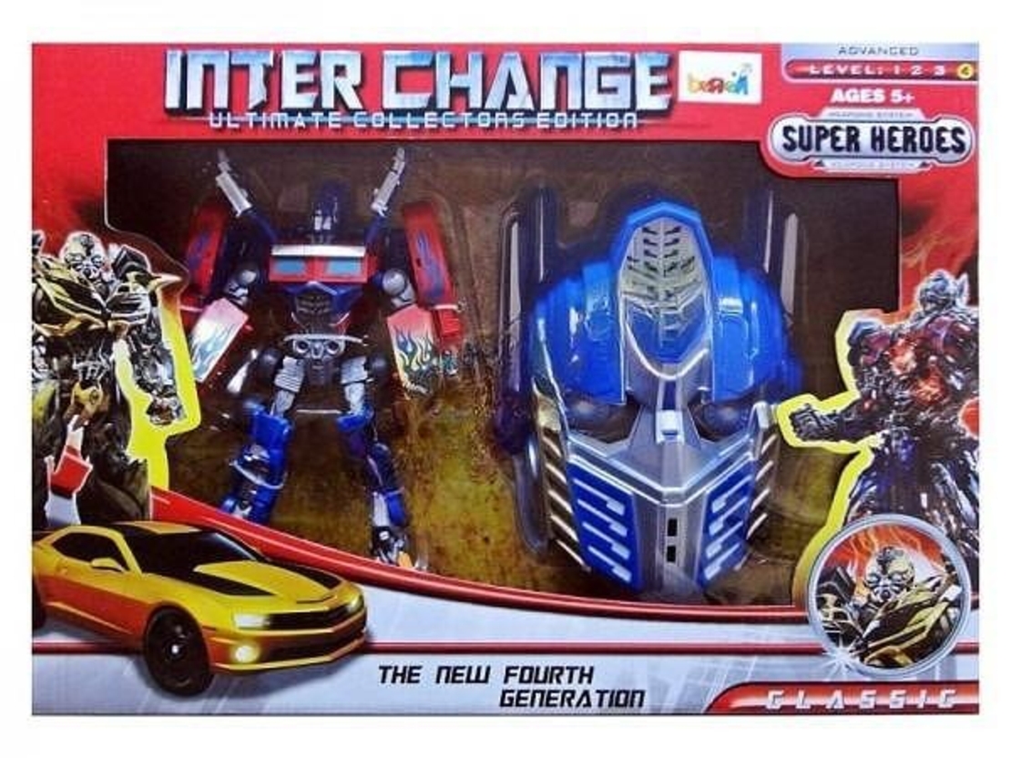 НЕМСКА Трансформърс играчка и маска + ЛЕД ФЕНЕР