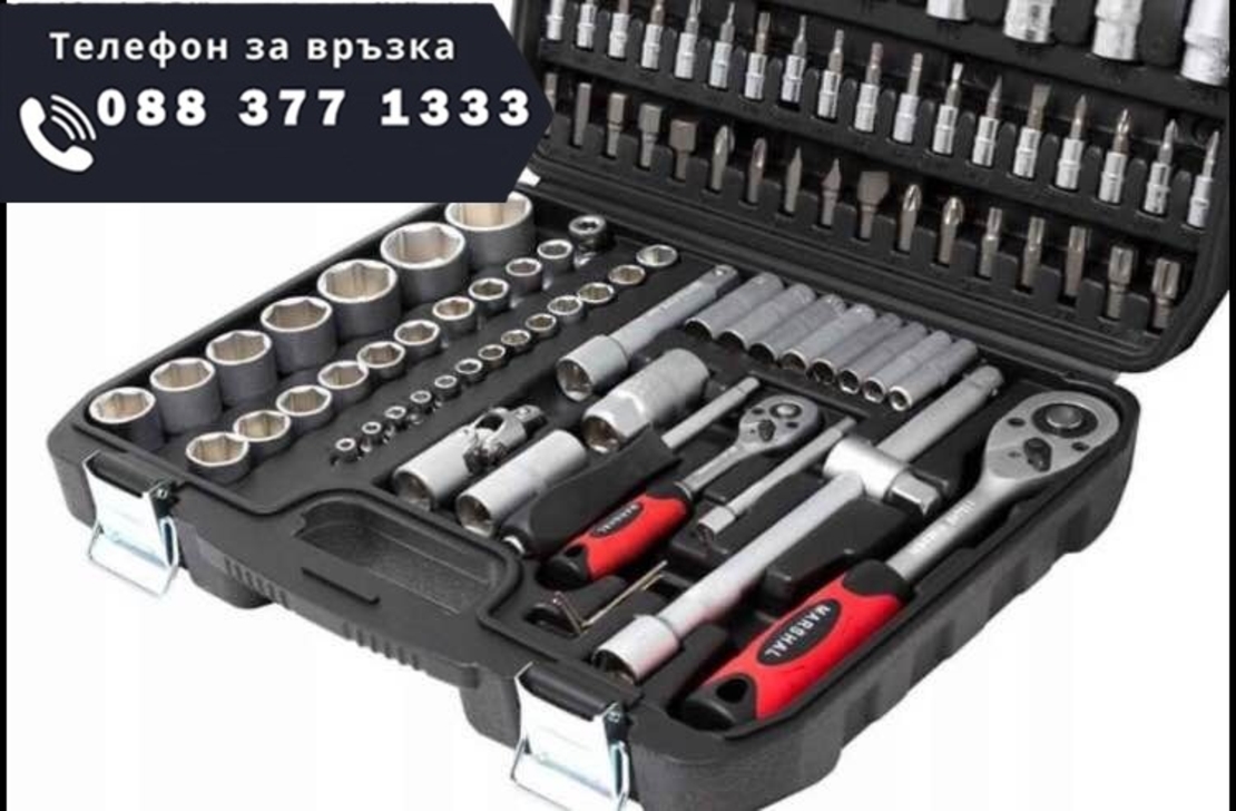 НЕМСКО Гедоре 108 части + Накрайници Рико 41 части Rico 41 + STAHLMAYER Комплект + ЛЕД ФЕНЕР