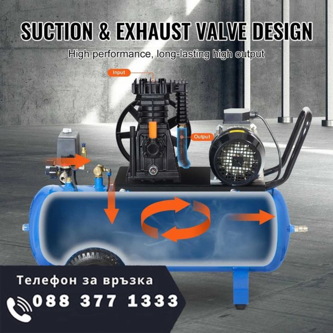 НЕМСКА Глава за въздушен компресор + Подарък ЛЕД ФЕНЕР