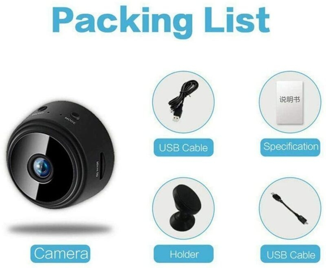 НЕМСКА WIFI МИНИ БЕЗЖИЧНА КАМЕРА FULL HD с автономна батерия + ЛЕД ФЕНЕР