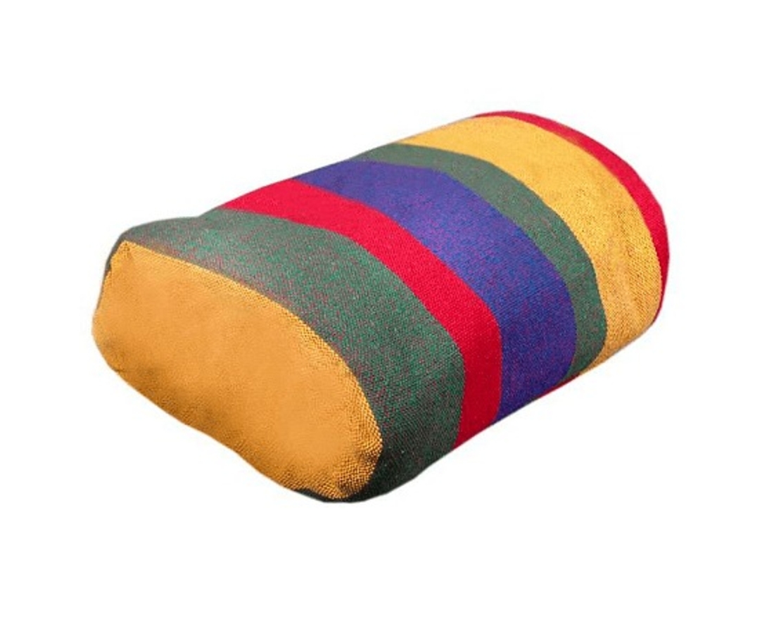 НЕМСКО Единичен хамак, Разноцветен памук, Тегло 120 кг, Размери: 190 x 85 см + ЛЕД ФЕНЕР