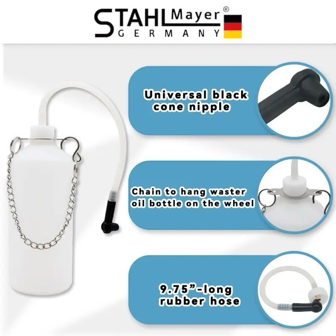 НЕМСКА Пневматична Система за Смяна на Спирачна Течност 3+1 литра STAHLMAYER + ЛЕД ФЕНЕР