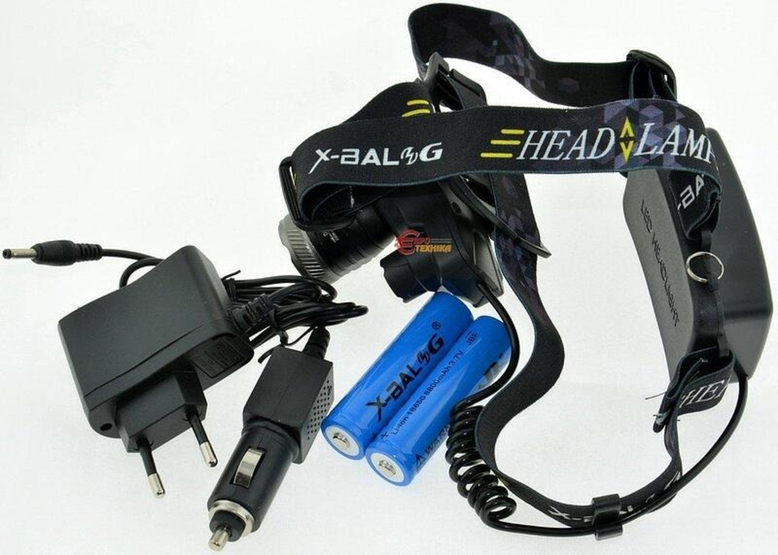 НЕМСКИ АКУМУЛАТОРЕН LED ЧЕЛНИК BL-T44 + ЛЕД ФЕНЕР