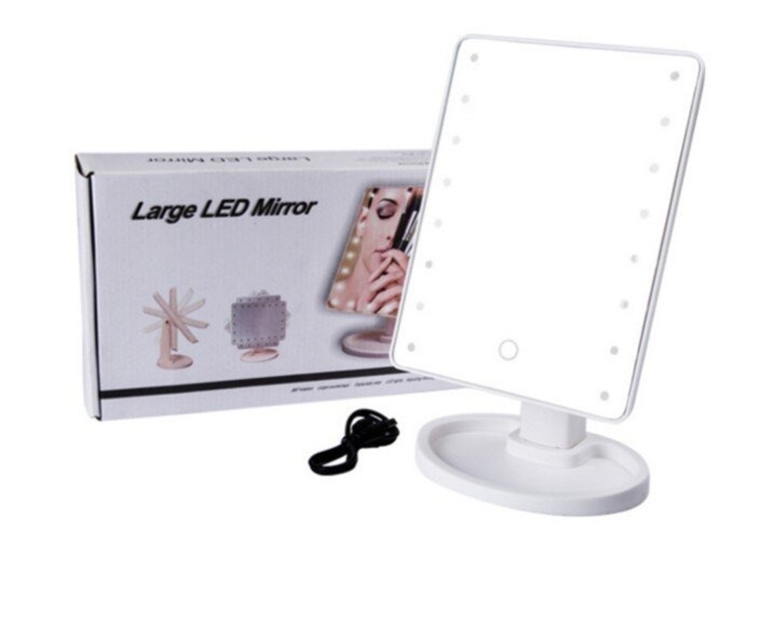 НЕМСКО СВЕТЕЩО ОГЛЕДАЛО LARGE LED MIRROR + ЛЕД ФЕНЕР