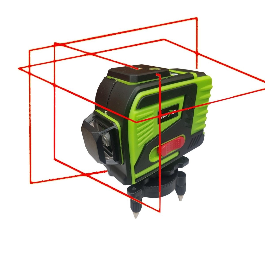 НЕМСКИ 4D Самонивелиращ Лазерен Нивелир 5V 6AH 4Д камери с 16 линии KRAFTROYAL и зелен лазер + Дистанционно и тринога стойка + ЛЕД ФЕНЕР