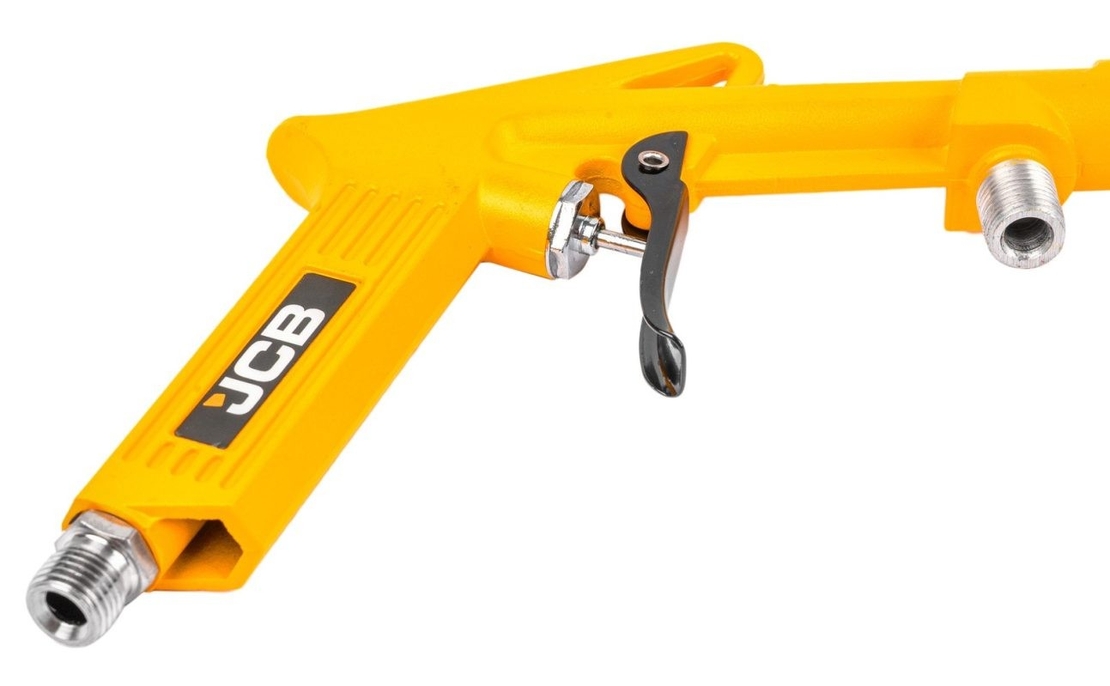 НЕМСКИ Пневматичен Пясъкоструен Пистолет 1 литър с 4 дюзи JCB за Пясъкоструйка + ЛЕД ФЕНЕР