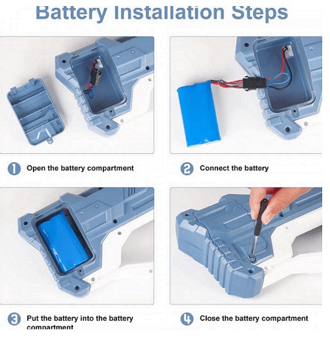 НЕМСКА Мощна електрическа водна пушка с голям резервоар, Обхват 8-9м + ЛЕД ФЕНЕР
