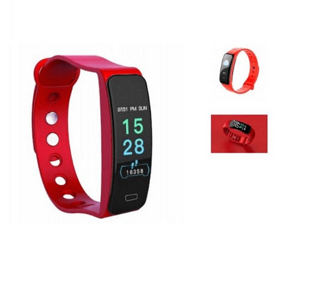 НЕМСКИ Смарт часовник и гривна B1 с 1,3-инчов IPS сензорен екран, Функции стъпки, сън, сърдечен ритъм, кръвно налягане + ЛЕД ФЕНЕР.