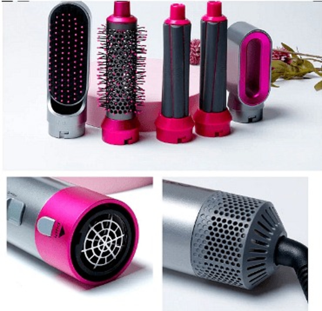 НЕМСКА Многофункционална маша за коса с 5 различни приставки, WrapAir 1000 W + ЛЕД ФЕНЕР