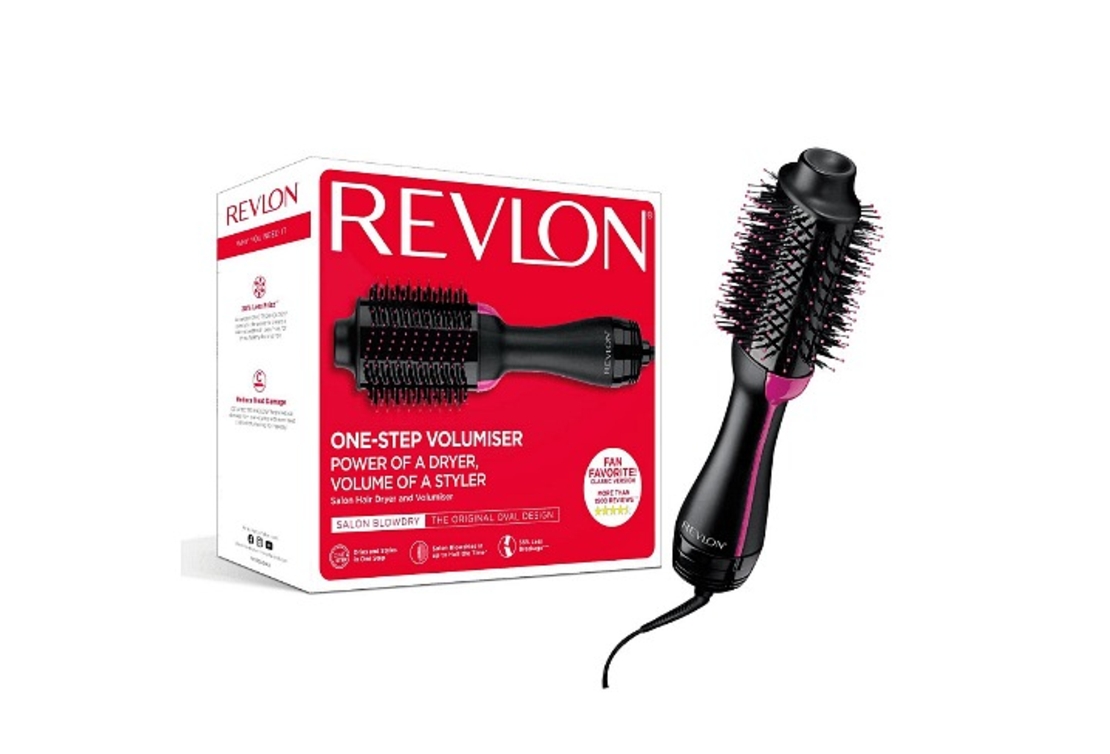 НЕМСКА Електрическа четка REVLON Pro Collection One-Step Hair Dryer & Volumizer, RVDR5222E, 3 степени, 2 скорости + ЛЕД ФЕНЕР.