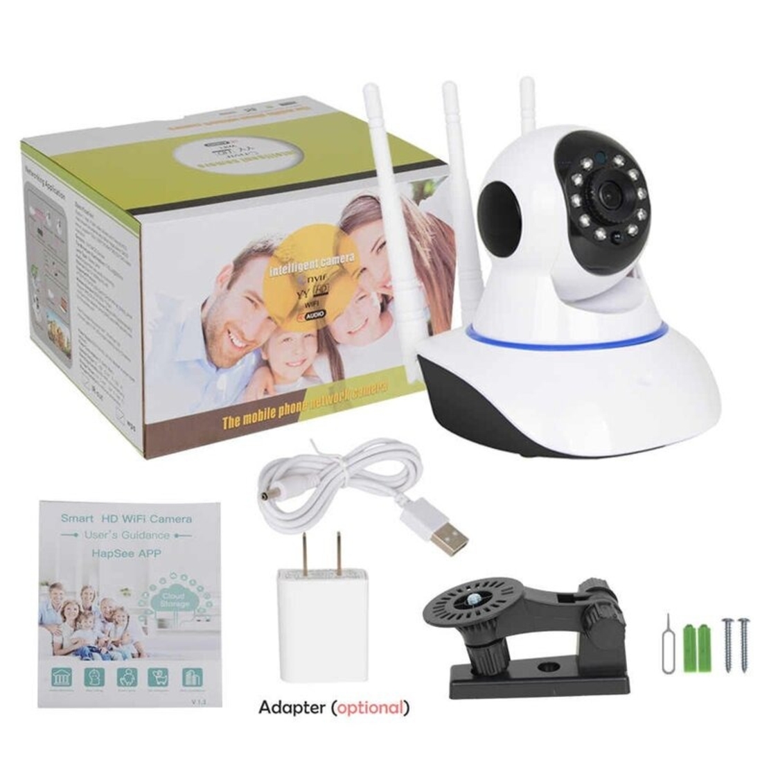 НЕМСКИ Wifi 360° Camera YY Full HD безжична, нощен режим, 4G, Audio + ЛЕД ФЕНЕР