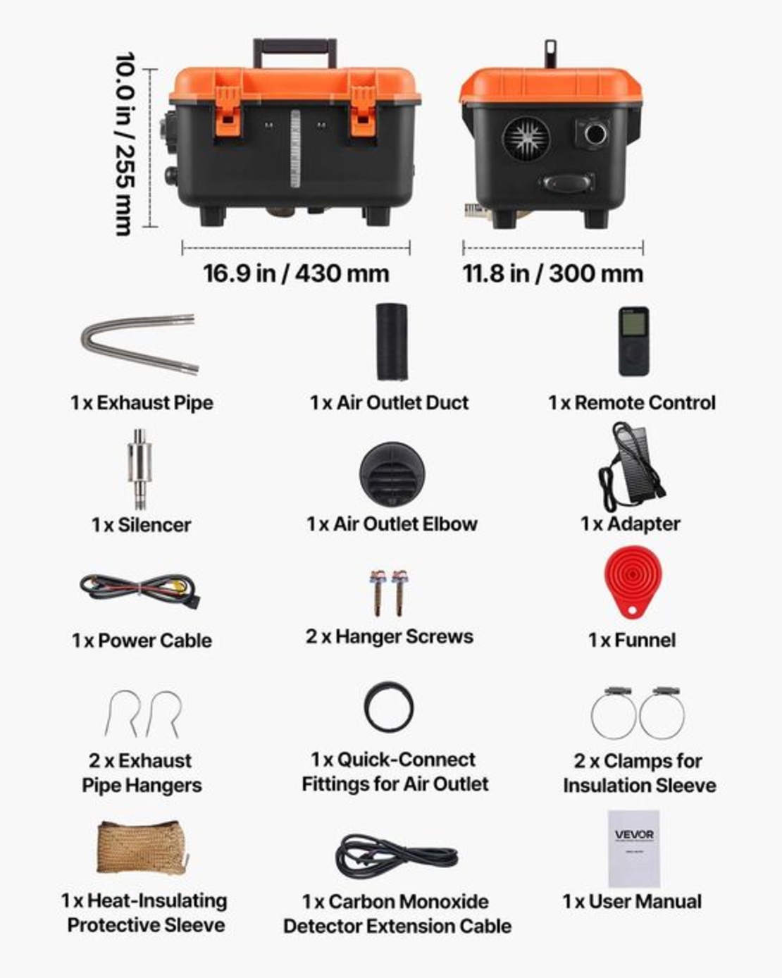 НЕМСКА 8KW Дизелова печка за автомобили + ЛЕД ФЕНЕР