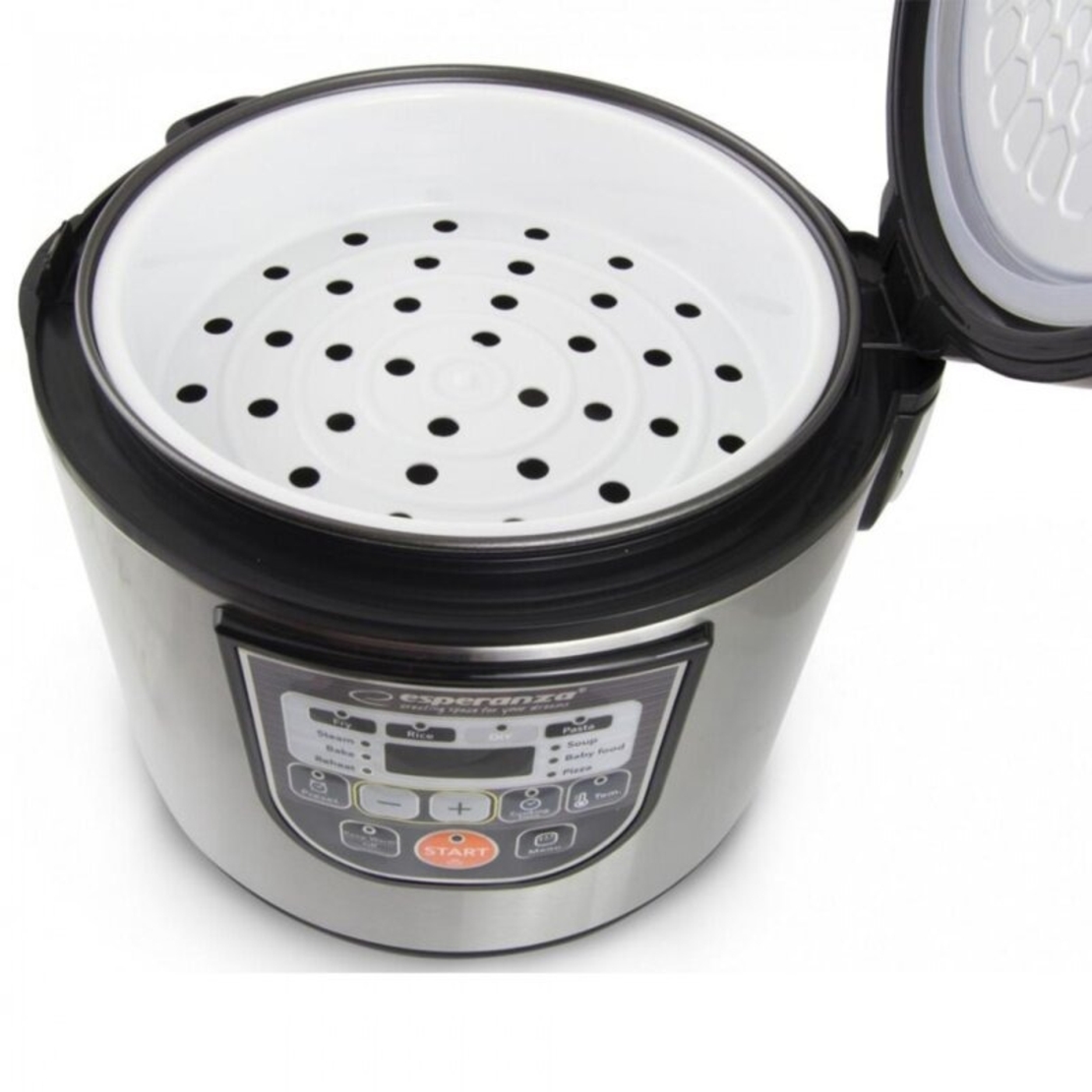 НЕМСКИ Мултикукър Voltz EKG011, 860W, 5 литра, 11 Програми, Инокс + ЛЕД ФЕНЕР