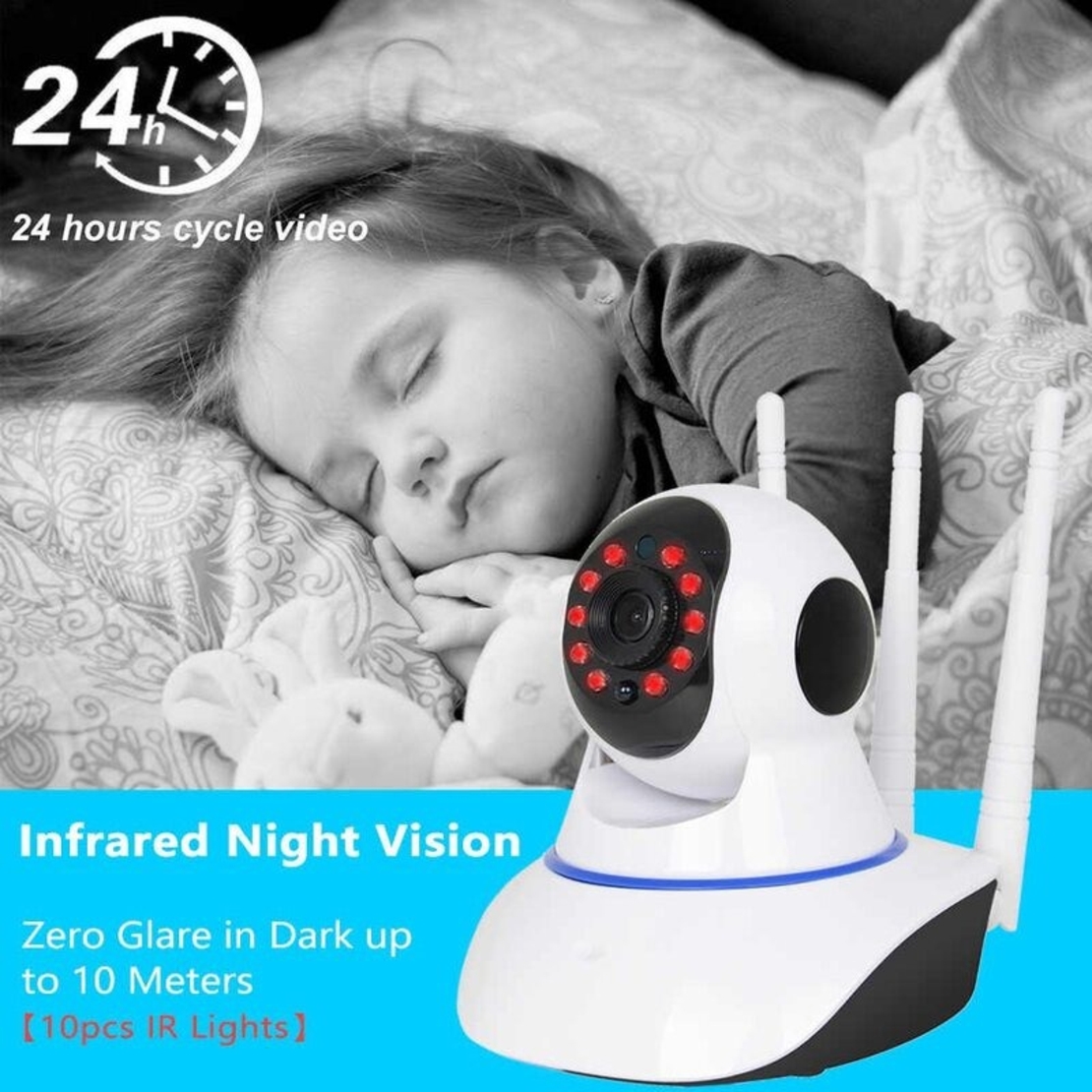 НЕМСКИ Wifi 360° Camera YY Full HD безжична, нощен режим, 4G, Audio + ЛЕД ФЕНЕР