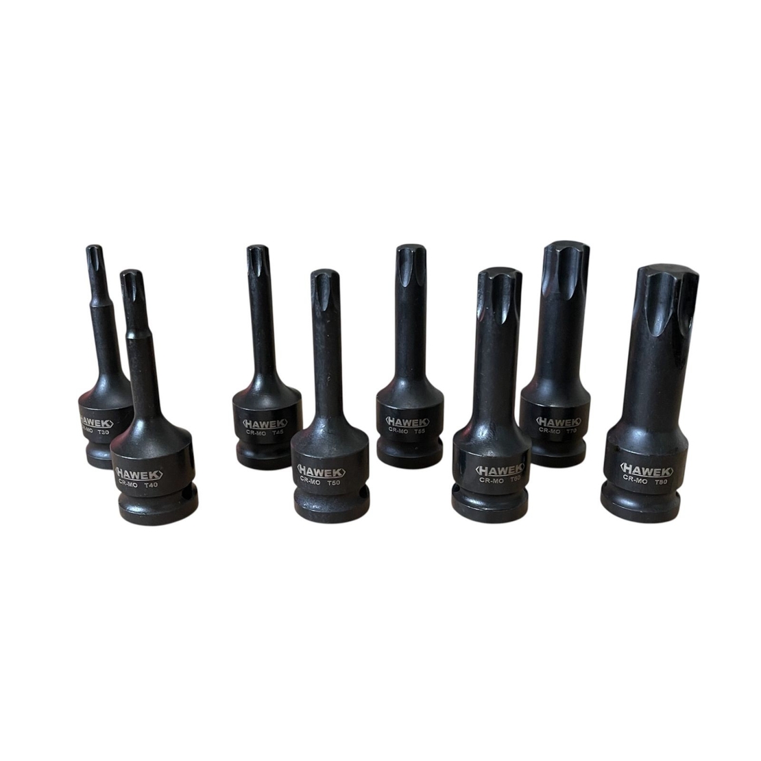НЕМСКИ УДАРНИ БИТОВЕ КОМПЛЕКТ 1/2 – ТОРКС 8 ЧАСТИ HAWEK HW-2050 + ЛЕД ФЕНЕР