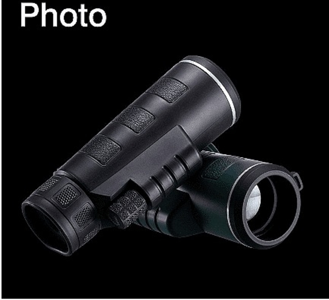 НЕМСКИ Монокъл Buchnell, С двоен фокус, 18х62, Черен + ЛЕД ФЕНЕР