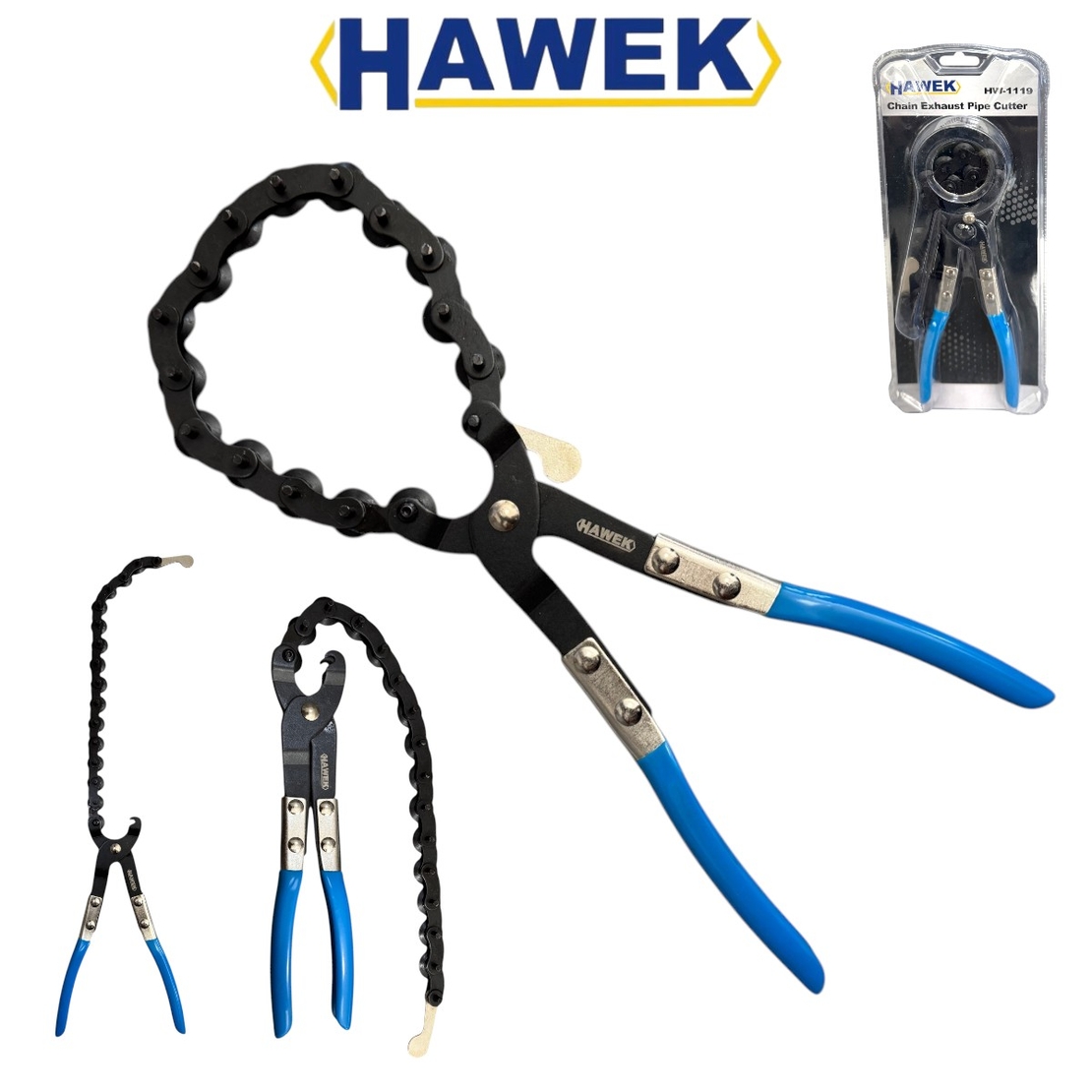 НЕМСКИ Тръборез с верига HAWEK HW-1119 + ЛЕД ФЕНЕР