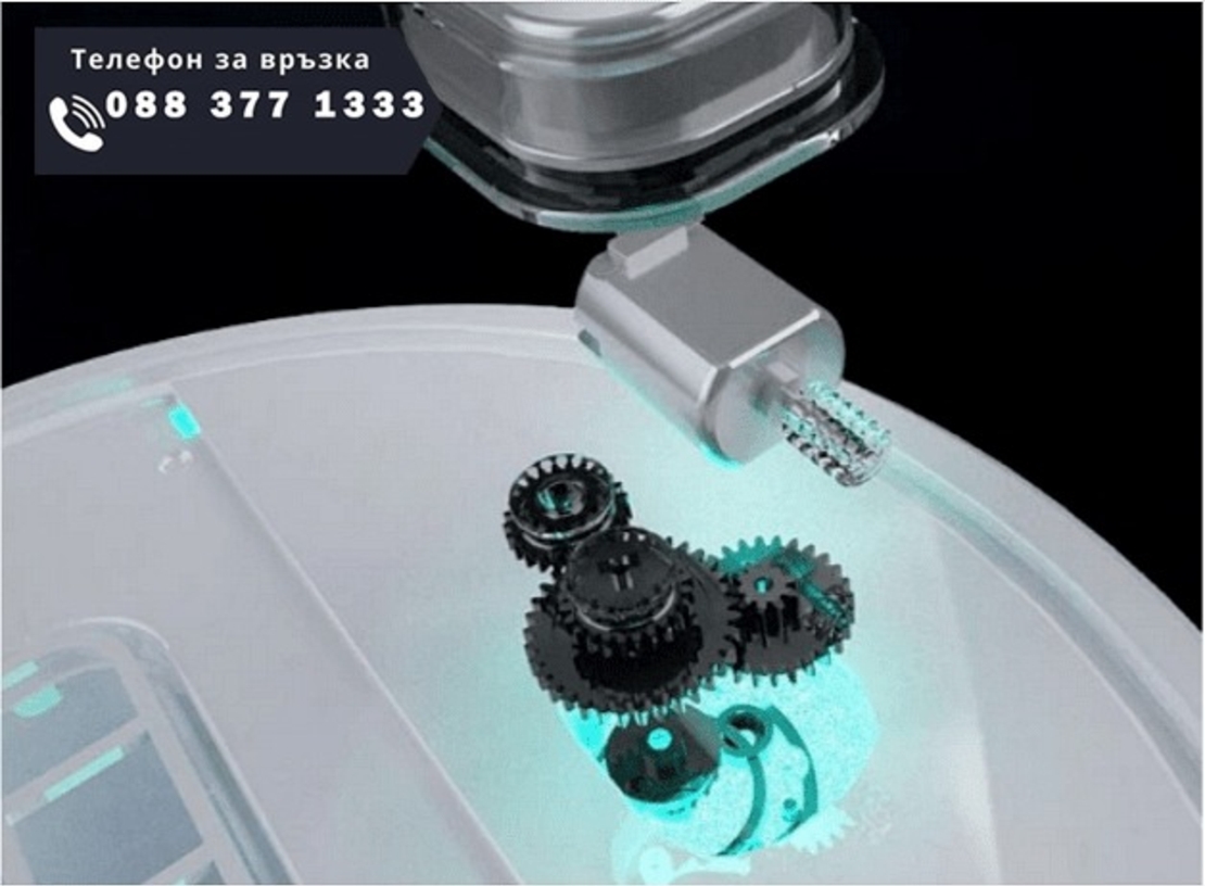 НЕМСКА Робот прахосмукачка ES250, Автоматична, Интелигентна, Всмукване 1800Pa, Бяла + ЛЕД ФЕНЕР