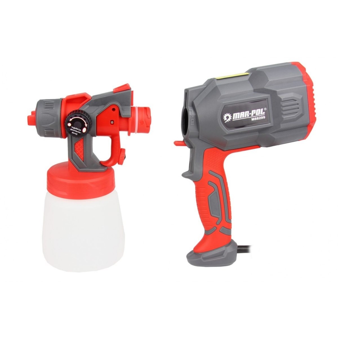 НЕМСКИ Пистолет за Боядисване Електрически MAR-POL 800мл.Полша + ЛЕД ФЕНЕР