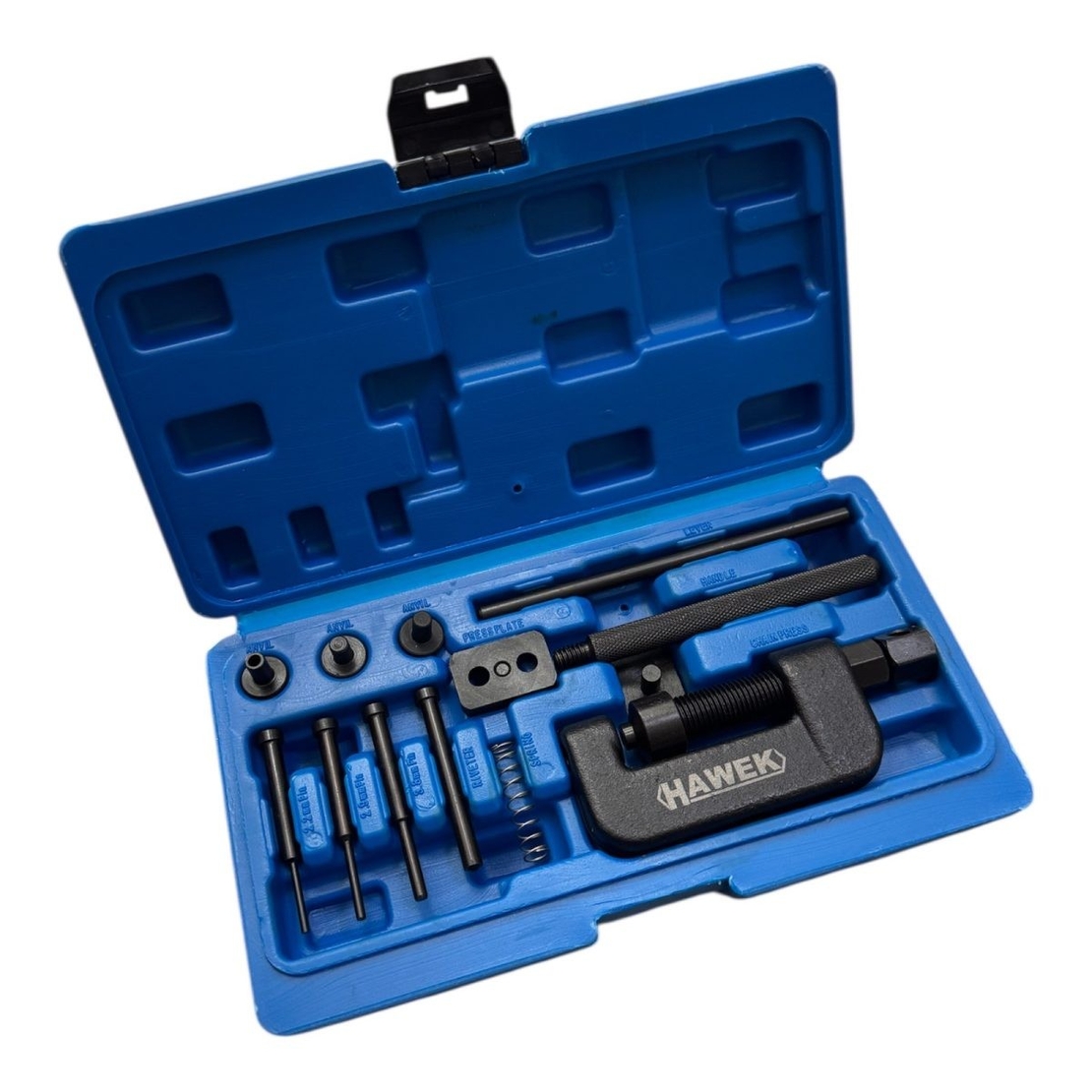 НЕМСКИ Професионален комплект за разнитване и занитване на вериги HAWEK HW-1103 + ЛЕД ФЕНЕР