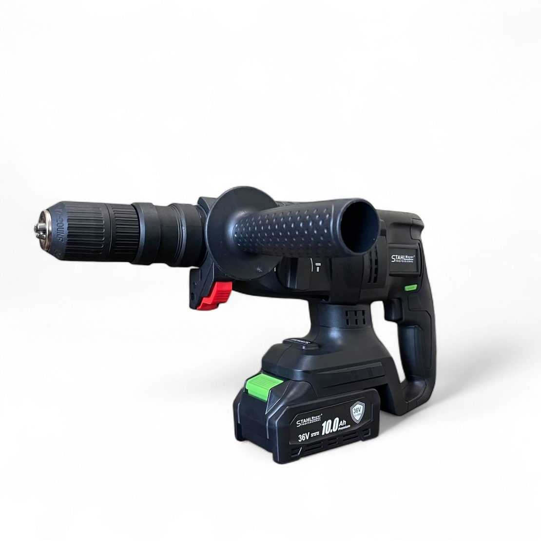 НЕМСКИ Акумулаторен Безчетков Перфоратор 2 патронника SDS PLUS STAHLMAYER 36V 10AH + ЛЕД ФЕНЕР