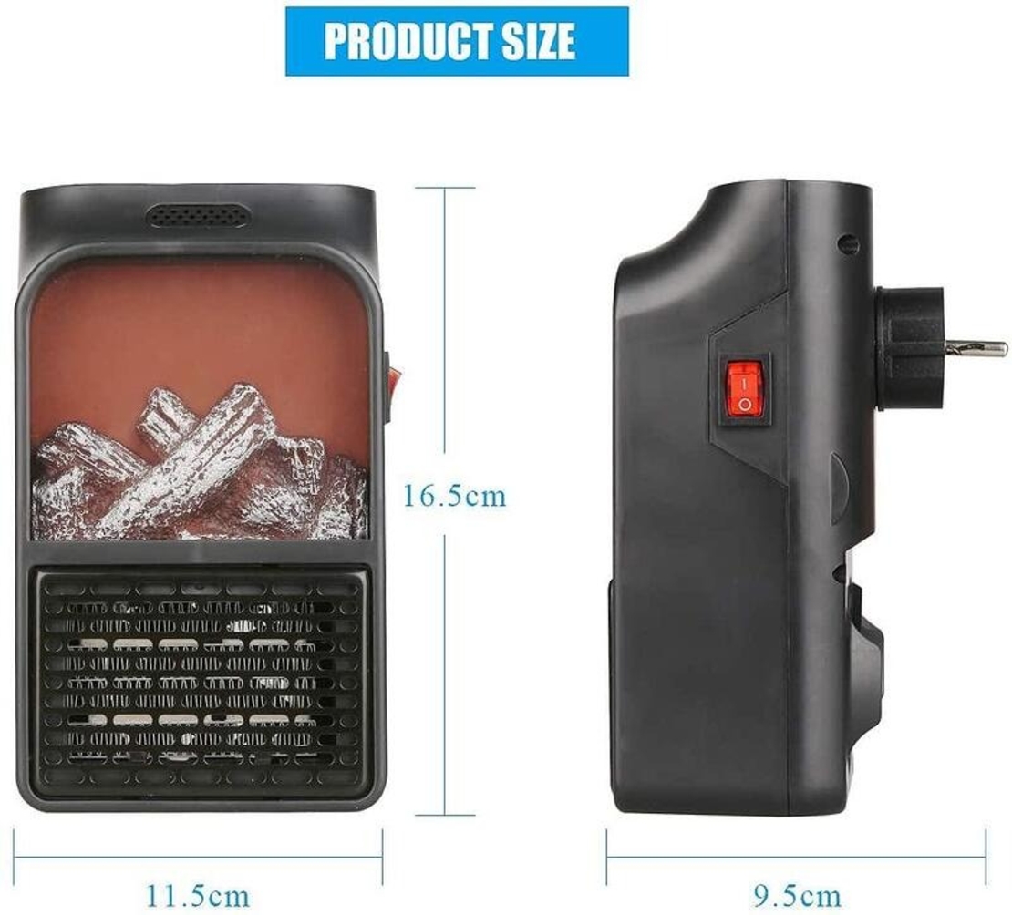 НЕМСКИ Отоплителен Уред Flame Haeter 900W + ЛЕД ФЕНЕР