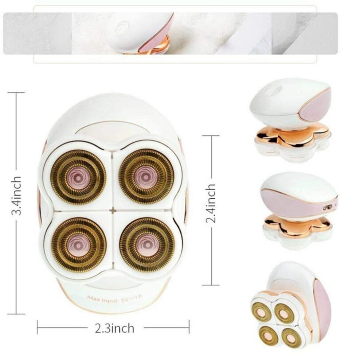 НЕМСКИ ТРИМЕР за гладки крака и тяло FLAWLESS LEGS + ЛЕД ФЕНЕР