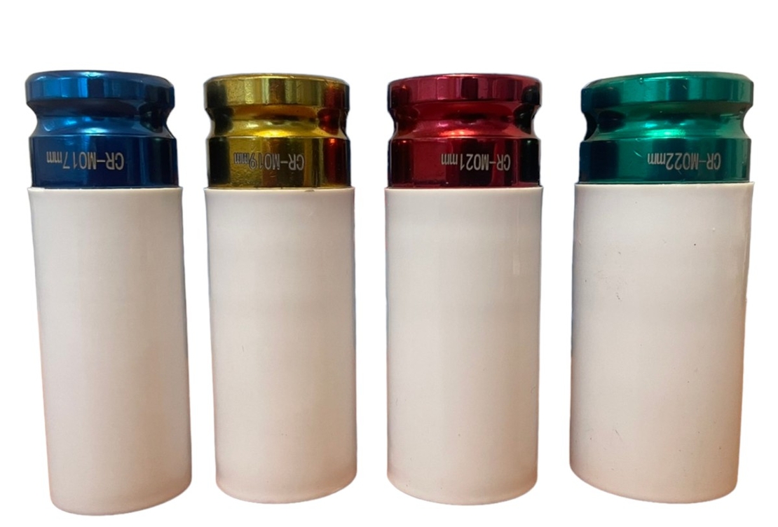 НЕМСКИ Вложки Ударни 4 части KRAFTROYAL 1/2 17мм 19мм 21мм и 22мм + ЛЕД ФЕНЕР